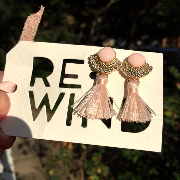 New Blush Pink Bohemian Studs - Picture 6 of 6